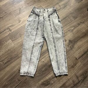 Vintage 80s Bugle Boy Black Acid Wash Jeans “Forward Track” Size 28W 31L